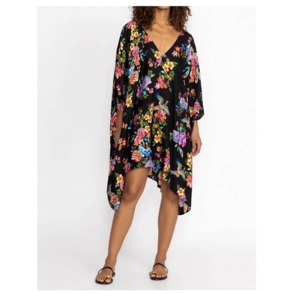 JOHNNY WAS Sognatore Nero Floral Hi Low Kaftan NWT - Picture 2 of 8